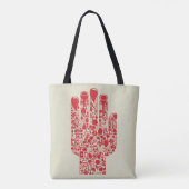 Red Medical Hand Symbol Healthcare Tasche (Rückseite)