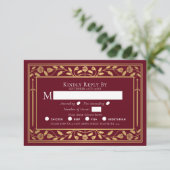 Red Medieval Sword Hochzeit RSVP Enclosure Card Begleitkarte (Stehend Vorderseite)