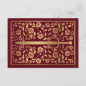 Red Medieval Sword Hochzeit RSVP Enclosure Card Begleitkarte (Rückseite)