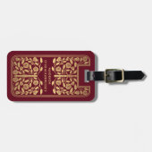Red Medival Fantasy Gold Sword Name Gepäckanhänger (Vorderseite horizontal)