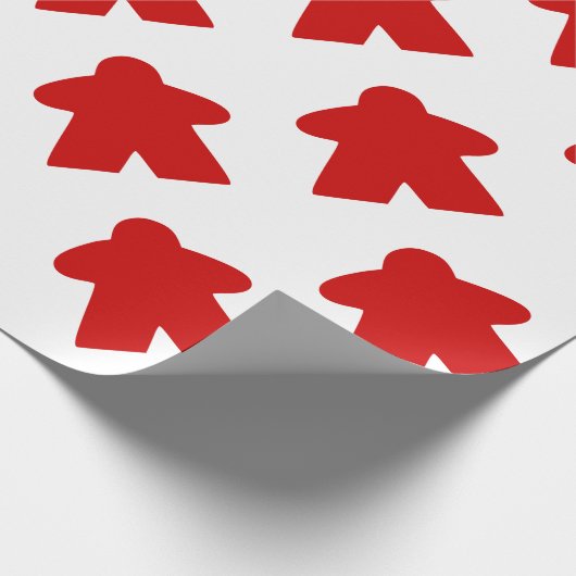 Red Meeple Board Game Piece Geschenkpapier (Ecke)