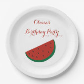 Red Melon Watermelon Sommer Geburtstagsparty Pappteller (Vorderseite)