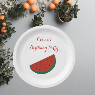 Red Melon Watermelon Sommer Geburtstagsparty Pappteller