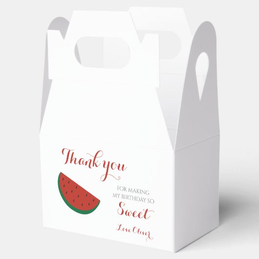 Red Melon Watermelon Summer Birthday Party Geschenkschachtel (Geöffnet)