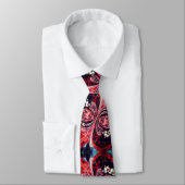 Red Melted Swirl Neck Tie Krawatte (Gebunden)