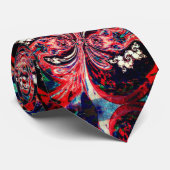 Red Melted Swirl Neck Tie Krawatte (Gerollt)