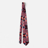 Red Melted Swirl Neck Tie Krawatte (Rückseite)