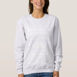 Red Meowy Weihnachtskatzenkraut Sweatshirt