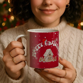 Red MerChristmas künstlerisch Graffiti Kaffee Tass Kaffeetasse