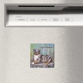 Red Merle Aussie - Schöne Blume Magnet (In Situ (Geschirrspüler))