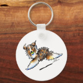 Red Merle Australian Shepherd Lasse Play Schlüsselanhänger (Vorderseite)