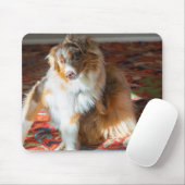 Red Merle Australian Shepherd Mousepad (Mit Mouse)