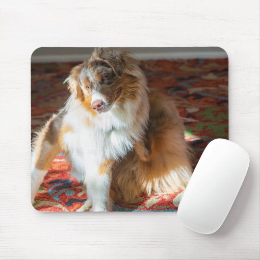 Red Merle Australian Shepherd Mousepad (Mit Mouse)