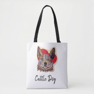 Red Merle Cattle Hund Herz Tasche