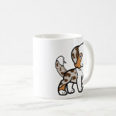Red Merle w Schwanz Kaffeetasse (VorderseiteRechts)