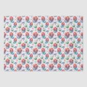 Red Mermaid Birthday Tissue Paper in White Seidenpapier (Vorderseite)