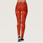 Red Mermaid Scale Leggings Ariel Inspiriert (Rückseite)
