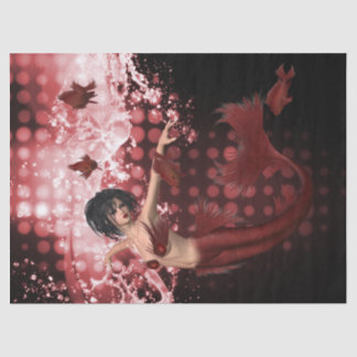 Red Mermaid Seidenpapier
