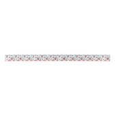 Red Mermaids Satin Ribbon in White Satinband (Vorderseite)