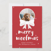 Red Merofmas Niedlich Hund Weihnachten Foto Pet (Vorderseite)