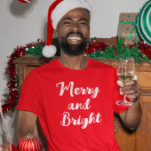 Red Merry and Bright Christmas T-Shirt