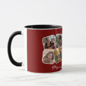 Red Merry Christmas 10 Foto Collage Tasse (Links)