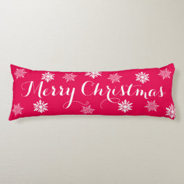 Red Merry Christmas Body Pillow Seitenschläferkissen