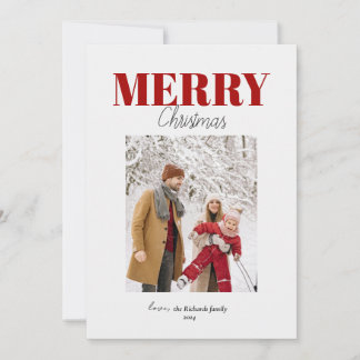 Red Merry Christmas Card Feiertagskarte