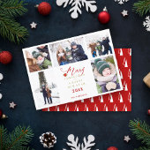 Red Merry Christmas Chic Trendy Collage 5 Fotos