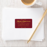 Red Merry Christmas Classic Rücksendeadresse Adressaufkleber<br><div class="desc">Geben Sie Ihrer Urlaubspost eine festliche Touch mit diesen klassischen Rücksendeadressen-Aufklebern in einem fett roten Design. Ideal, um Ihren Weihnachtskarten und -paketen ein fröhliches und traditionelles Element hinzuzufügen. Diese Labels verbinden Einfachheit und Eleganz. Sie sind einfach anzuwenden und wunderschön gestaltet und sorgen dafür, dass Ihre Urlaubskorrespondenz sich durch Wärme und...</div>
