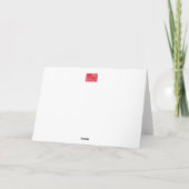 Red Merry Christmas Darling Vintag Karte (Rückseite)