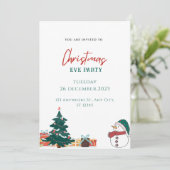 Red Merry Christmas Einladung (Stehend Vorderseite)