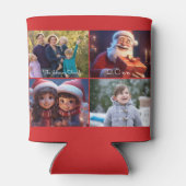 Red Merry Christmas Family Foto Dosenkühler (Rückseite)