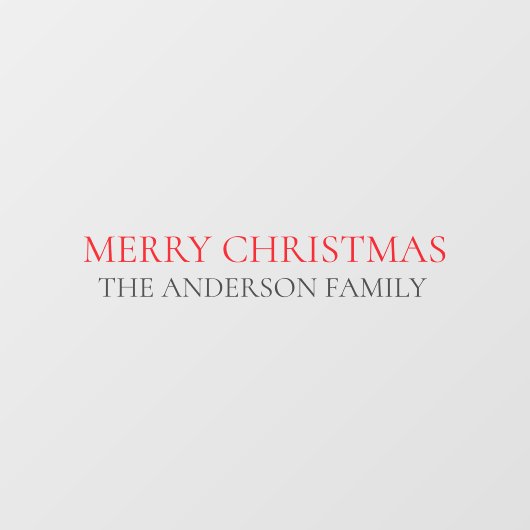 Red Merry Christmas Fensteraufkleber (Blatt)