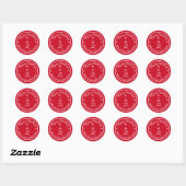 Red Merry Christmas from Individuelle Name Sticker (Blatt)