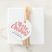 Red Merry Christmas Geschenk Tag Geschenkanhänger (Beispiel)