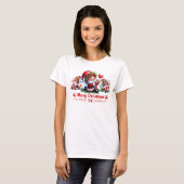 Red Merry Christmas Gnomes  T-Shirt (Vorne ganz)
