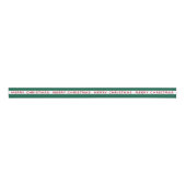 Red Merry Christmas Green White Striped Festive Ripsband (Vorderseite)