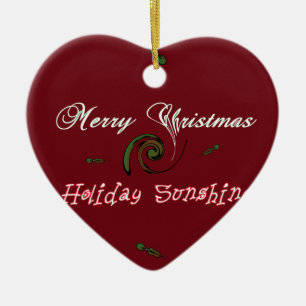 Red Merry Christmas Holiday Sunshine Wishings.png Keramikornament