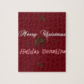 Red Merry Christmas Holiday Sunshine Wishings.png Puzzle (Vertikal)
