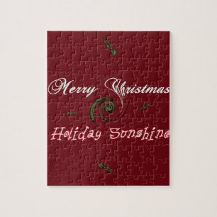 Red Merry Christmas Holiday Sunshine Wishings.png Puzzle