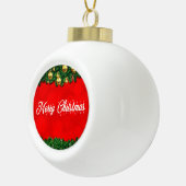 Red Merry Christmas Keramik Ball Ornament (Rechts)
