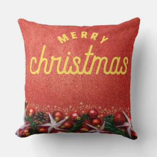 Red Merry Christmas Kissen