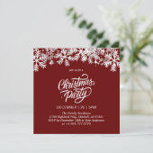 Red Merry Christmas Party Einladung (Stehend Vorderseite)