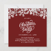 Red Merry Christmas Party Einladung (Vorderseite)
