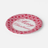 Red Merry Christmas Party Paper Teller (Schrägansicht)