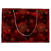 Red Merry Christmas Personalisiert Große Geschenktüte (Rückseite)