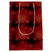 Red Merry Christmas Personalisiert Mittlere Geschenktüte (Rückseite)