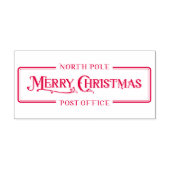 Red Merry Christmas Post Office Permastempel (Design)