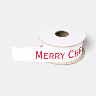 Red Merry Christmas Ribbon Ripsband